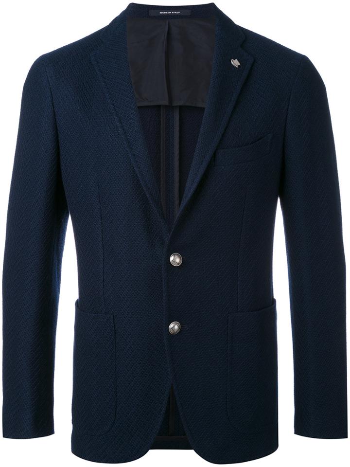 Tagliatore Logo Pin Blazer - Blue