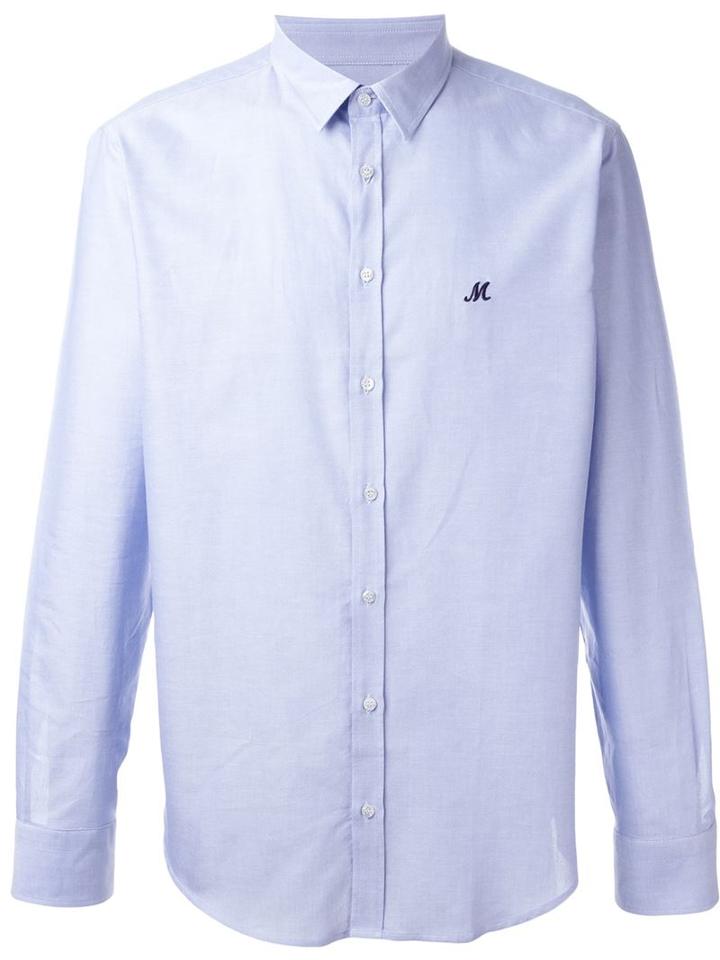 Msgm Embroidered Logo Button Down Shirt