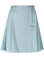 Versace Vintage Pleated Skirt - Blue