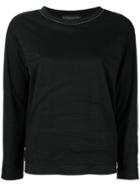 Fabiana Filippi Long-sleeve Draped Top - Black