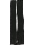 Rick Owens Knit Arm Warmers, Women's, Black, Virgin Wool