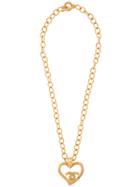 Chanel Vintage Chanel Jumbo Heart Motif Necklace - Metallic
