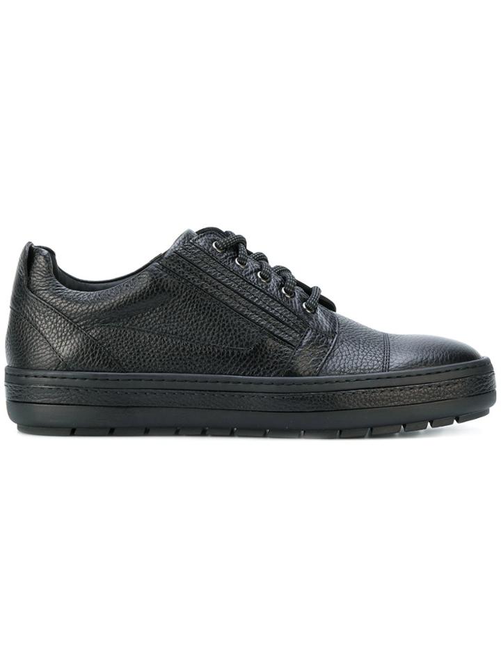 Baldinini Textured Lace-up Sneakers - Black
