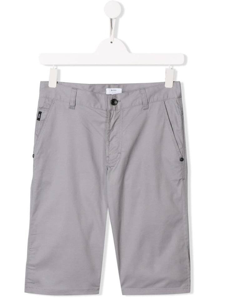 Boss Kids Knee Length Shorts - Grey