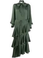 Zimmermann Espionage Ruffled Midi Dress - Green