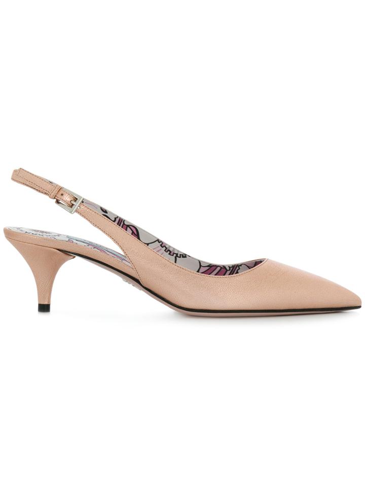 Prada Pointed Toe Pumps - Pink & Purple