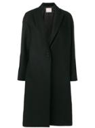 Erika Cavallini Deep V-neck Coat - Black