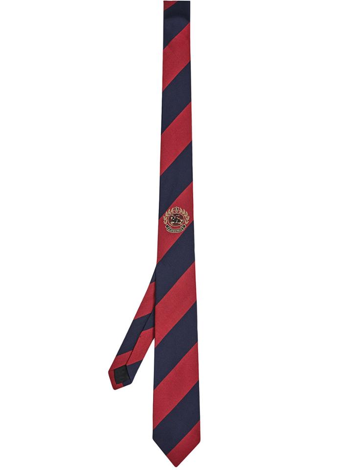 Burberry Modern Cut Archive Logo Striped Tie - Blue