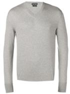 Tom Ford Long-sleeve Fitted Sweater - Grey