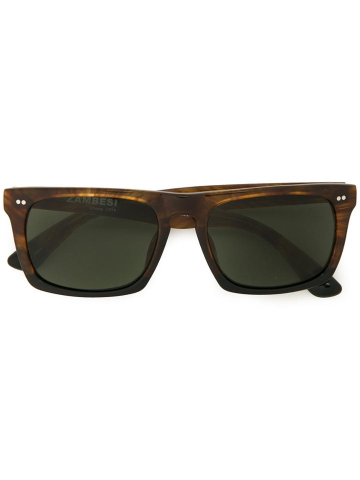 Zambesi Zambesi X Linda Farrow Eyeline Sunglasses - Green