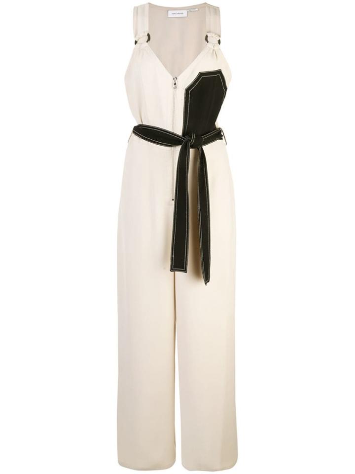 Yigal Azrouel Contrast Pocket Jumpsuit - Neutrals