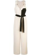 Yigal Azrouel Contrast Pocket Jumpsuit - Neutrals