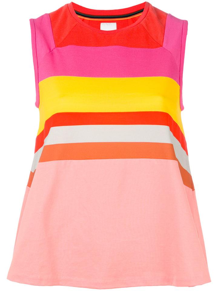 Paul Smith - Striped Flared Tank Top - Women - Cotton - M, Cotton