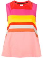 Paul Smith - Striped Flared Tank Top - Women - Cotton - M, Cotton