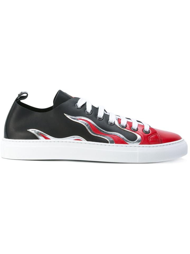 Dsquared2 Low-top Flame Sneakers - Black