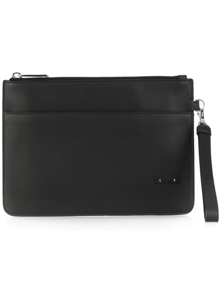 Fendi Top-zip Pouch - Black
