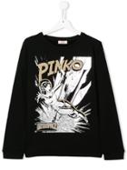 Pinko Kids Logo Print Sweatshirt - Black