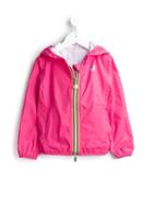 K Way Kids La Vrai Claude Rain Jacket, Girl's, Size: 10 Yrs, Pink/purple