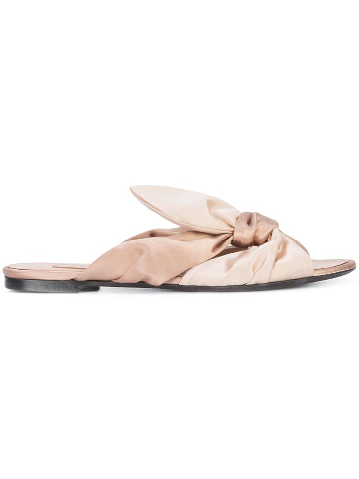 Oscar De La Renta Piper Mules - Nude & Neutrals