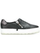 Diesel Zip Platform Sneakers - Black