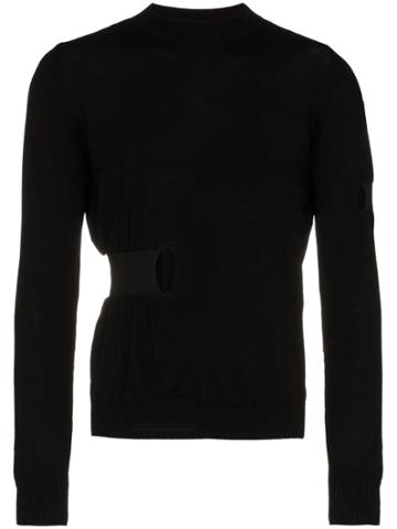 Helen Lawrence Elastic Panel Cut-out Sweater - Black