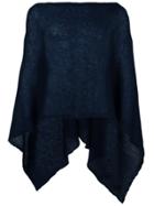 Al Duca D'aosta 1902 Semi-sheer Knitted Short Cape - Blue