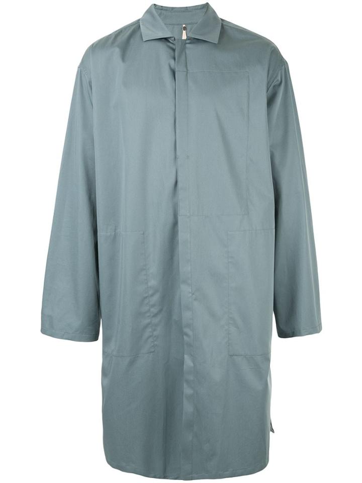 Oamc Oversized Longline Overshirt - Green