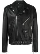 Versace Classic Biker Jacket, Men's, Size: 46, Black, Lamb Skin/viscose/cupro/cotton