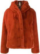 Luisa Cerano Faux Fur Jacket - Orange