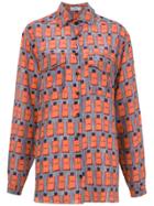 Amir Slama Printed Silk Shirt - Blue