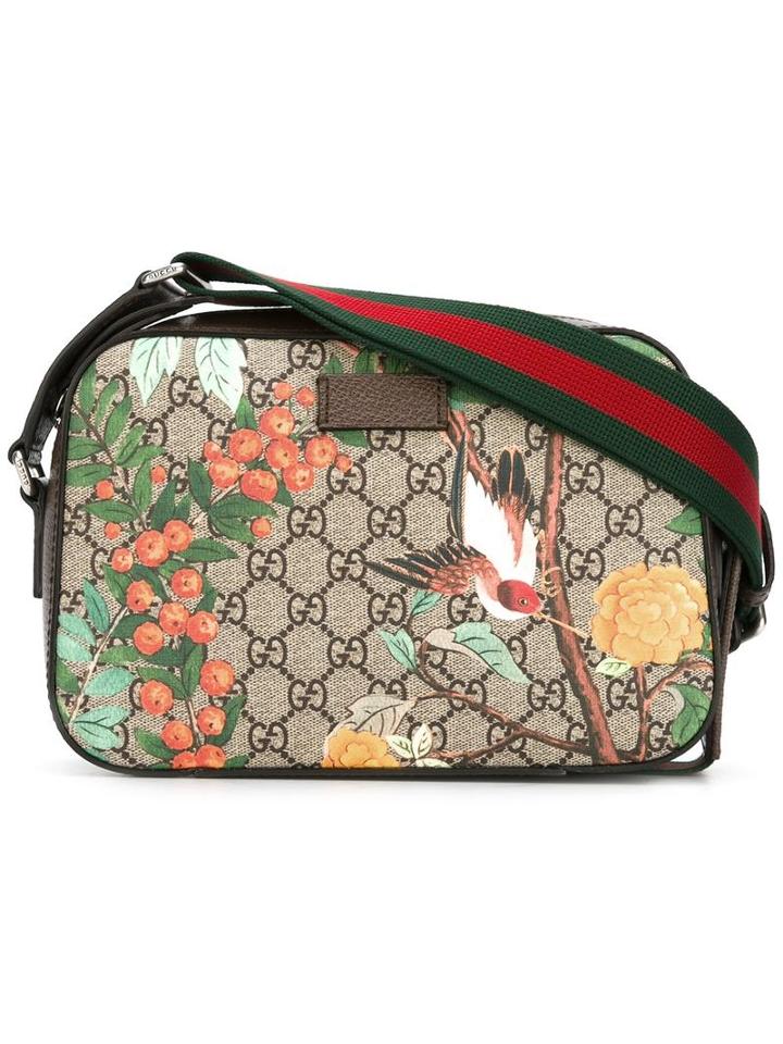 Gucci Tian Gg Supreme Shoulder Bag, Women's, Nude/neutrals, Polyurethane/leather