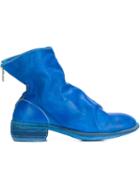Guidi Back Zip Ankle Boots, Men's, Size: 43, Blue, Horse Leather
