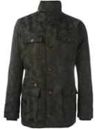 Eleventy Camouflage Field Jacket, Men's, Size: Large, Black, Polyamide/polyester/viscose/virgin Wool