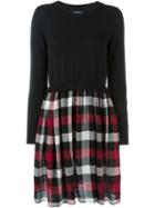 Woolrich Checked Skirt Dress, Women's, Size: Xs, Black, Viscose/virgin Wool