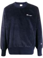 Champion Ribbed Logo Sweatshirt - Blue