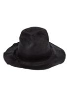 Horisaki Design & Handel Distressed Wide Brim Hat, Men's, Size: Medium, Black, Rabbit Fur
