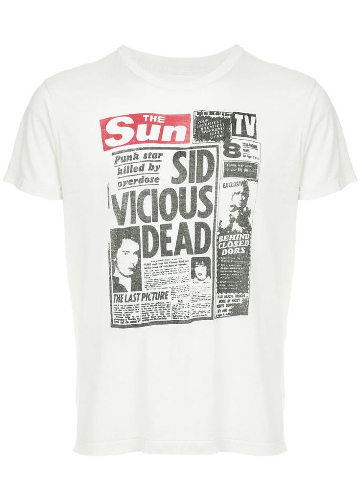 Fake Alpha Vintage Sid Vicious Print T-shirt - White