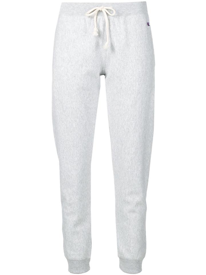 Champion Logo Patch Track Pants - Grey