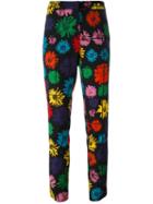 Moschino Daisy Print Trousers, Women's, Size: 46, Nylon/wool/other Fibers