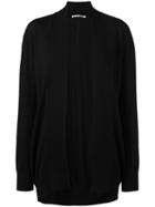 Agnona - Shawl Lapel Open Cardigan - Women - Silk/cashmere - L, Black, Silk/cashmere