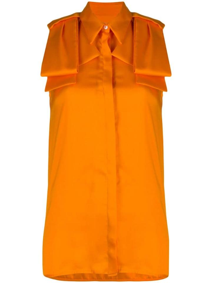 Victoria Victoria Beckham Sleeveless Longline Blouse - Orange