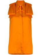 Victoria Victoria Beckham Sleeveless Longline Blouse - Orange