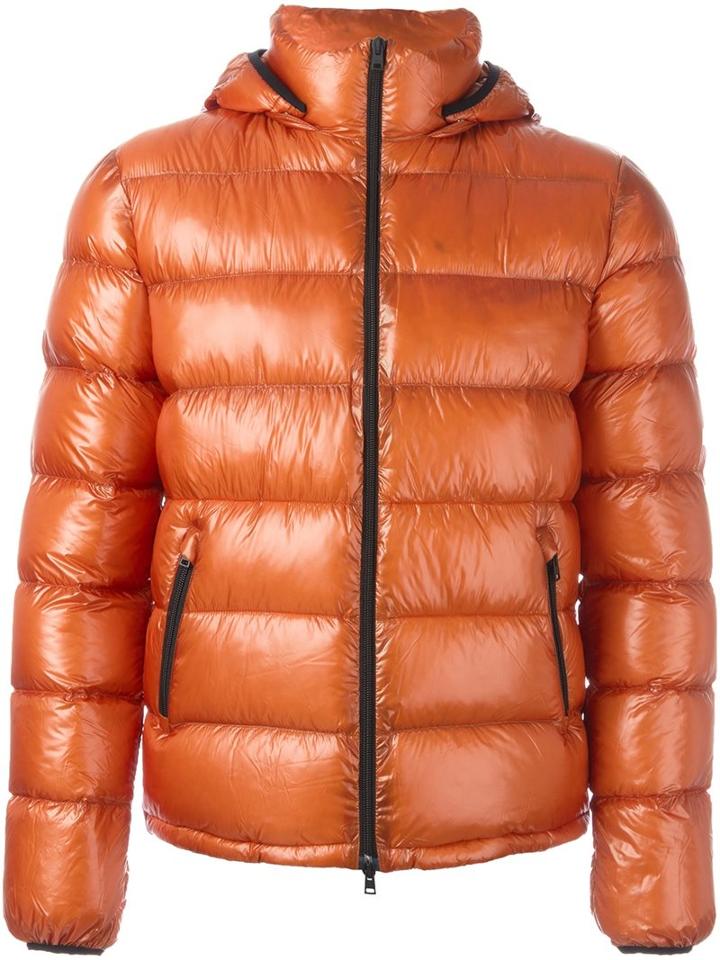Herno Padded Jacket, Men's, Size: 48, Yellow/orange, Polyamide/polyester/goose Down