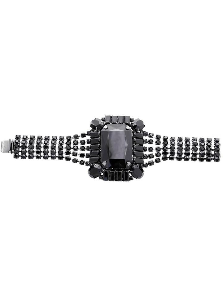 Tom Binns Square Gem Crystal Bracelet, Women's, Black