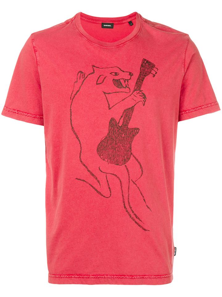 Diesel Printed T-shirt - Red