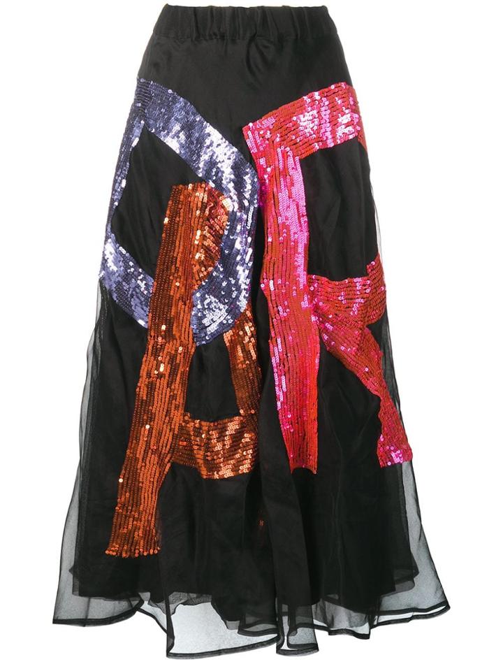 P.a.r.o.s.h. Fantasia Sequin Skirt - Black