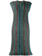 Missoni Pre-owned Knitted Striped Dress - Blue