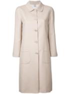 Agnona - Button-down Coat - Women - Silk/cotton/wool - 40, Nude/neutrals, Silk/cotton/wool