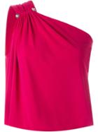 Lanvin One Shoulder Top, Women's, Size: 40, Pink/purple, Spandex/elastane/viscose/glass/brass