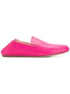Lanvin Casual Grained Loafers - Pink & Purple